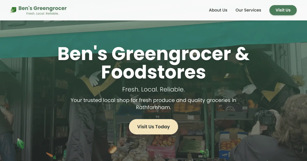 Ben's Greengrocer & Foodstores - Project Screenshot